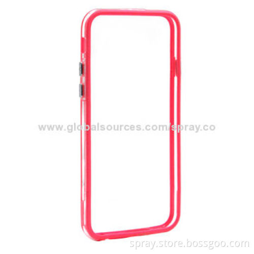 Flexible Gel 2 Tone Frame Bumper for iPhone, TPU & PC, Lightweight